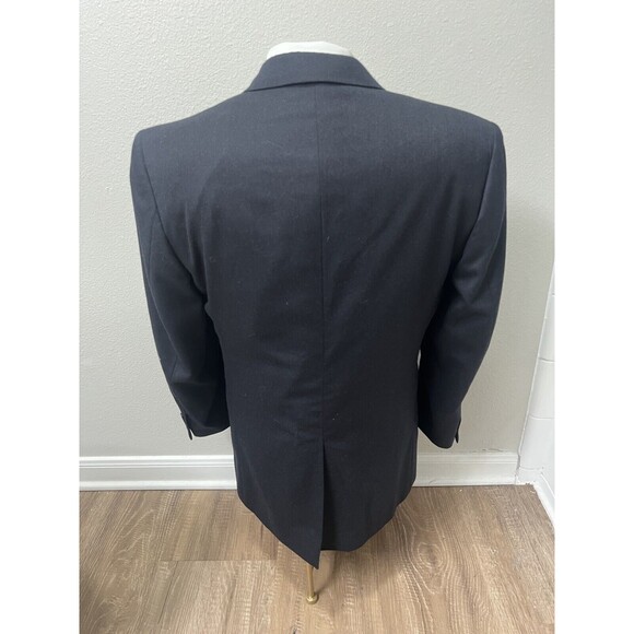 Jos A. Bank Cashmere Wool Blazer Mens 40R Black Sport Coat Suit Jacket - Picture 5 of 16